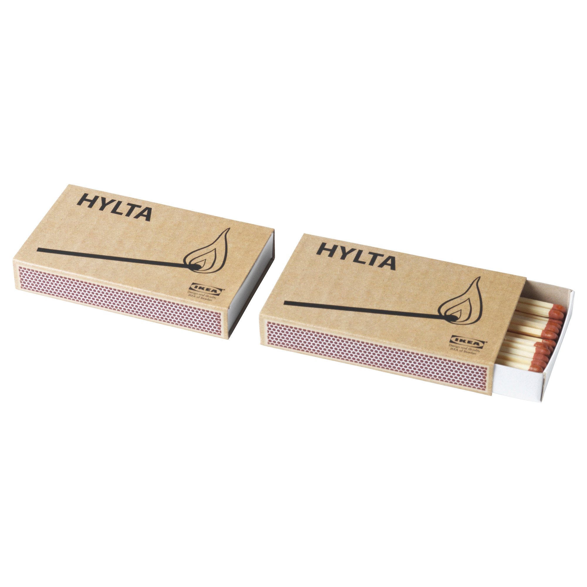 Boîte d'allumettes HYLTA grand format pour cheminée et bougies