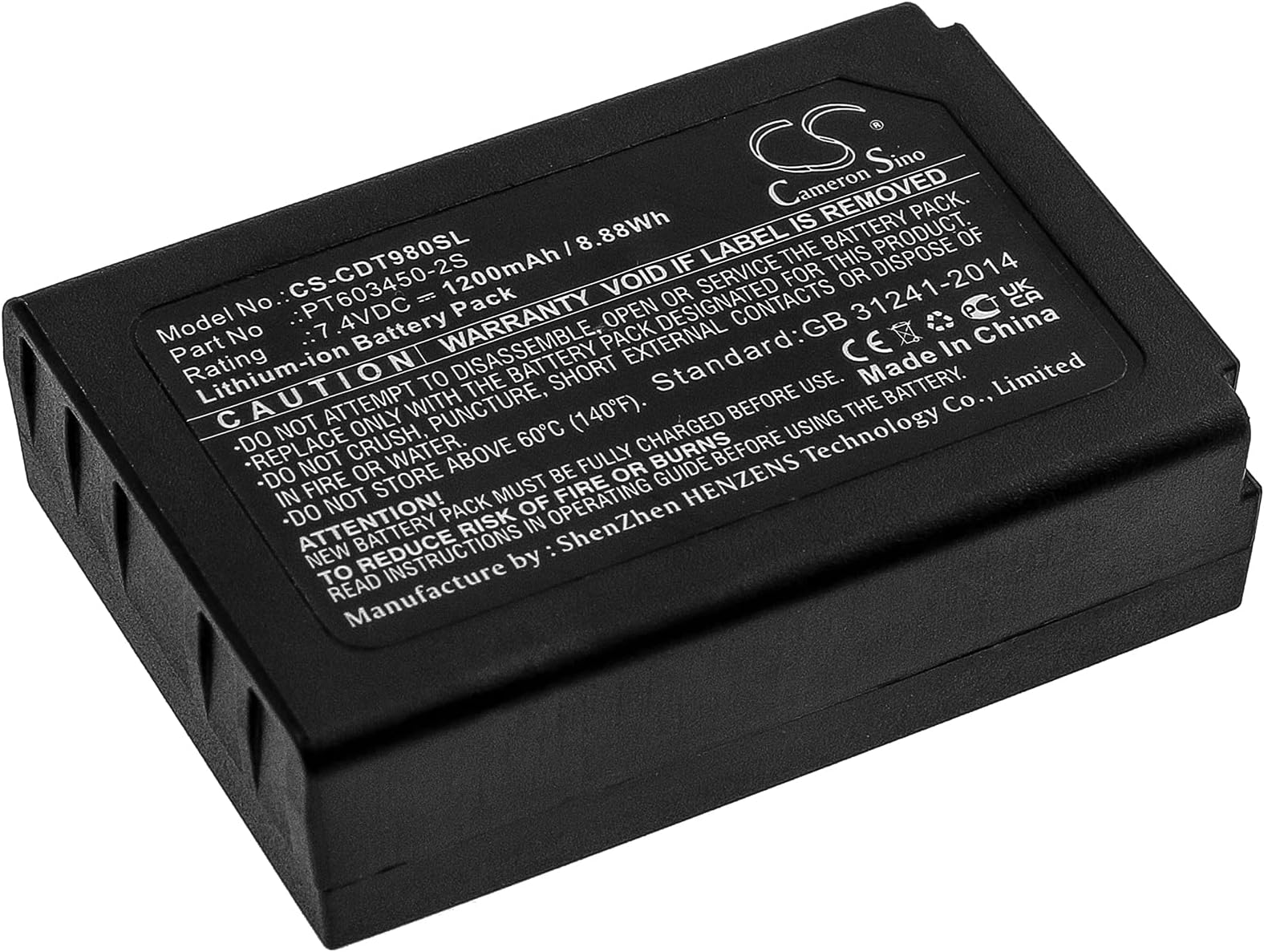 7.4V PT603450-2S Battery Replacement for CEM DT-988 DT-9880 DT-9880M DT-9881 DT-9881M