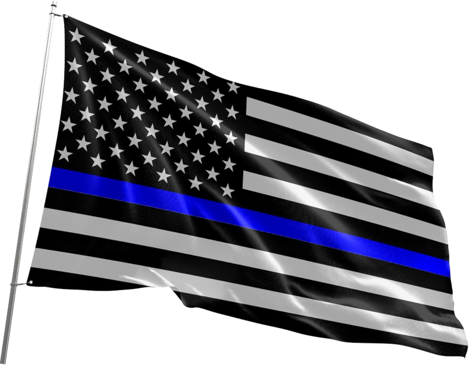 Blue Line Flag - Durable and Weather Resistant Patriotic Flags, Vibrant Color USA Banner, 3x5 Indoor And Outdoor Flag
