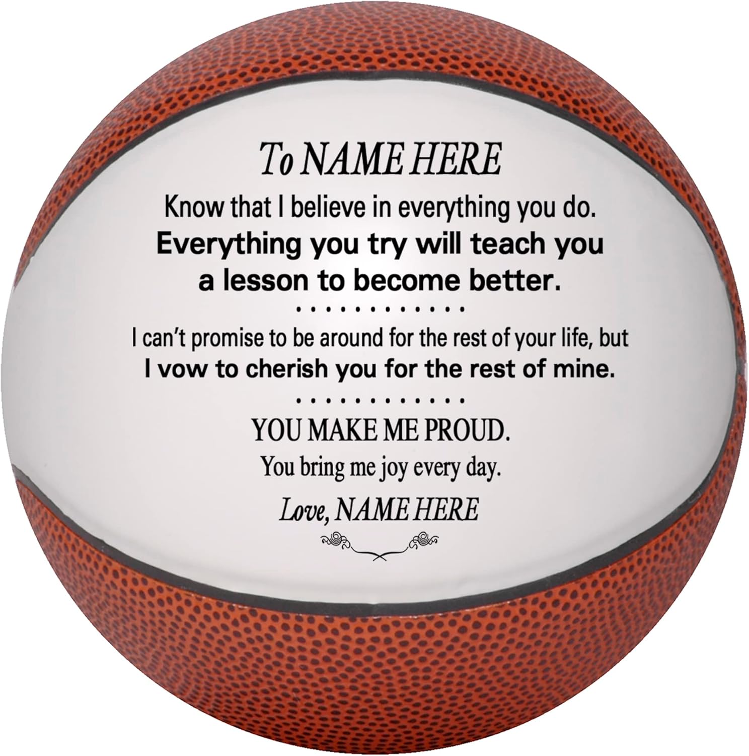 Personalized Custom Basketball - Dad to Son - Mom to Son - Grandpa to Grandson - Grandma to Grandson