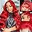 SEMANK Red Lace Front Wig Human Hair Pre Plucked 200% Density Body Wave Lace Frontal Wig 20 Inch