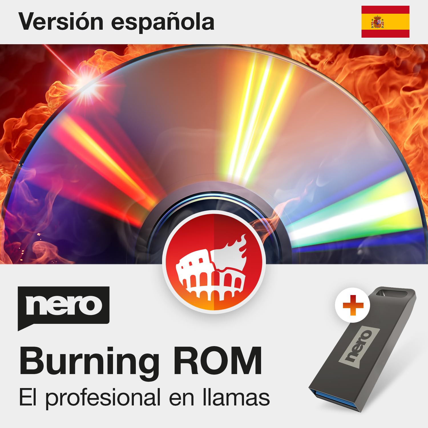 Nero Burning ROM on USB Stick | El original | Grabar - Copiar - Extraer - Respaldo de películas, fotos, música y datos | CD DVD BluRay | licencia ilimitada | 1 PC | Windows 11 / 10 / 8 / 7