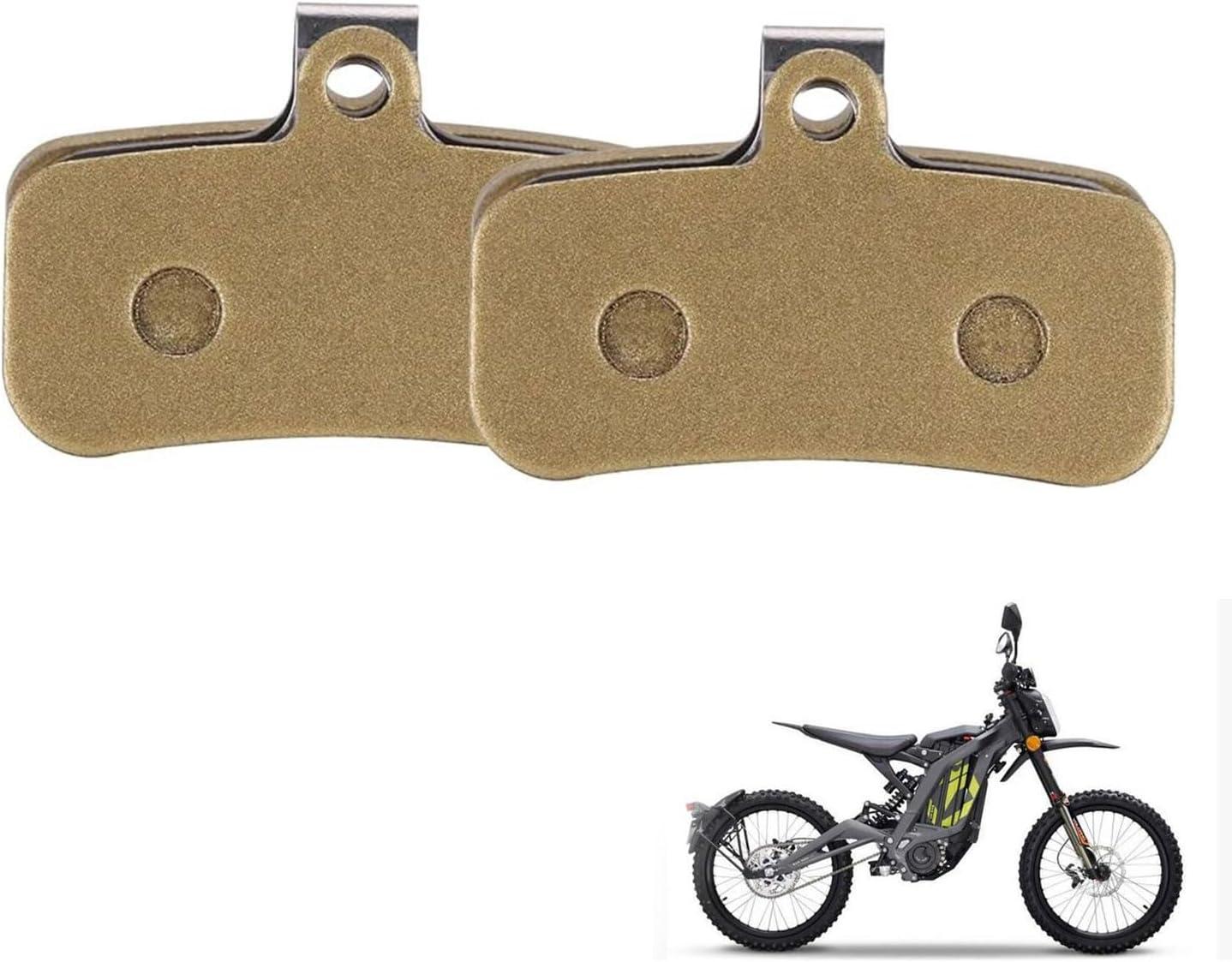 JFG RACING Electric Dirt Bike Brake Pads, 2 Pairs, Sintered Copper-Based Metal, For Sur Ron Light Bee X/S, X160 X260, Talaria Sting MX3 MX4