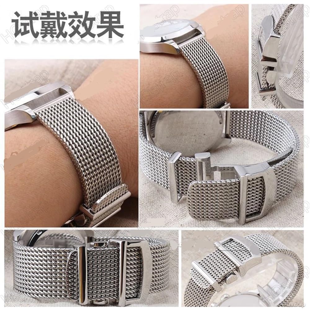 Cinturino in maglia milanese in acciaio inossidabile da 20/22 mm adatto for IWC