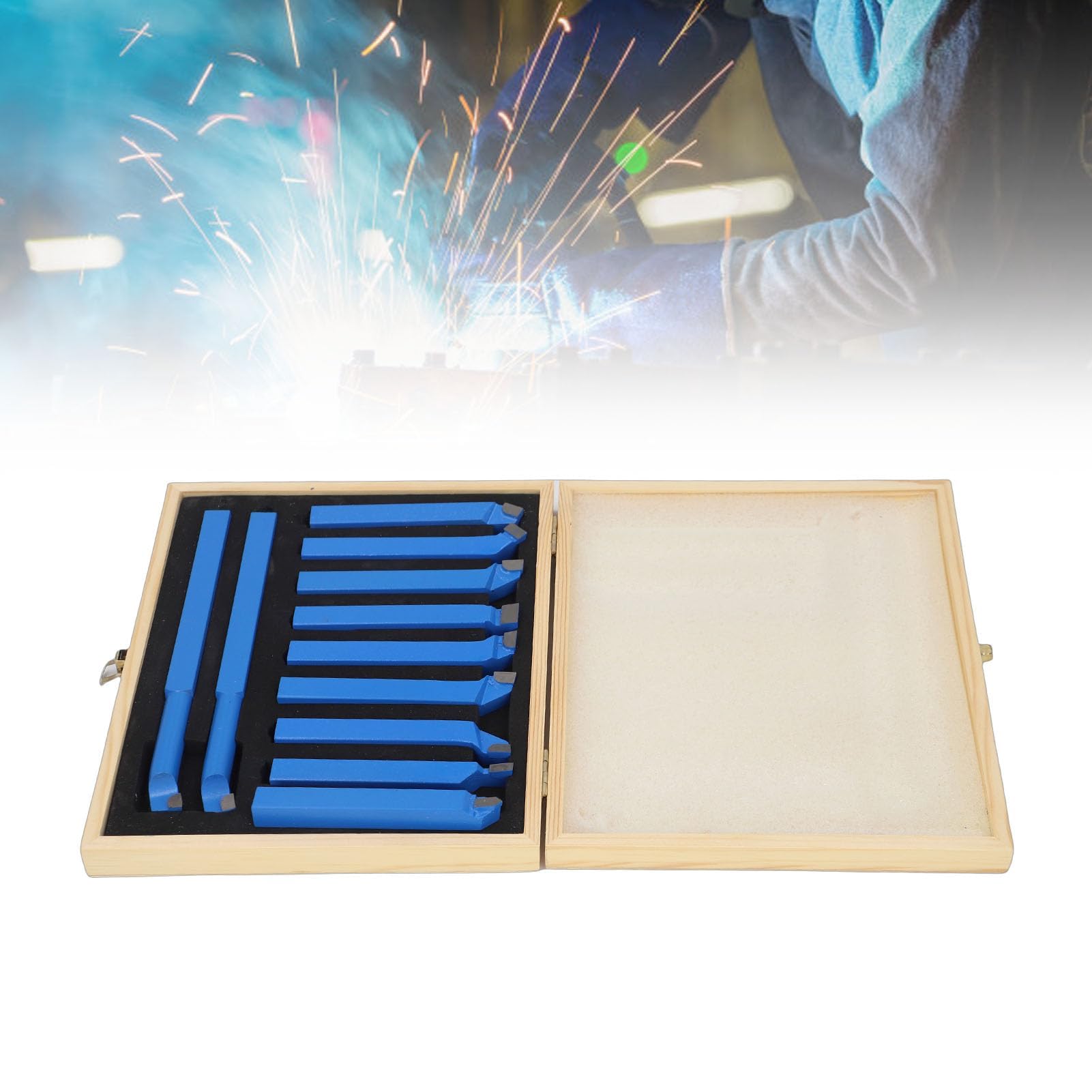 Cocoarm Juego de Herramientas de Torneado, 11 Piezas, Metal Duro, para Trabajo en Metal