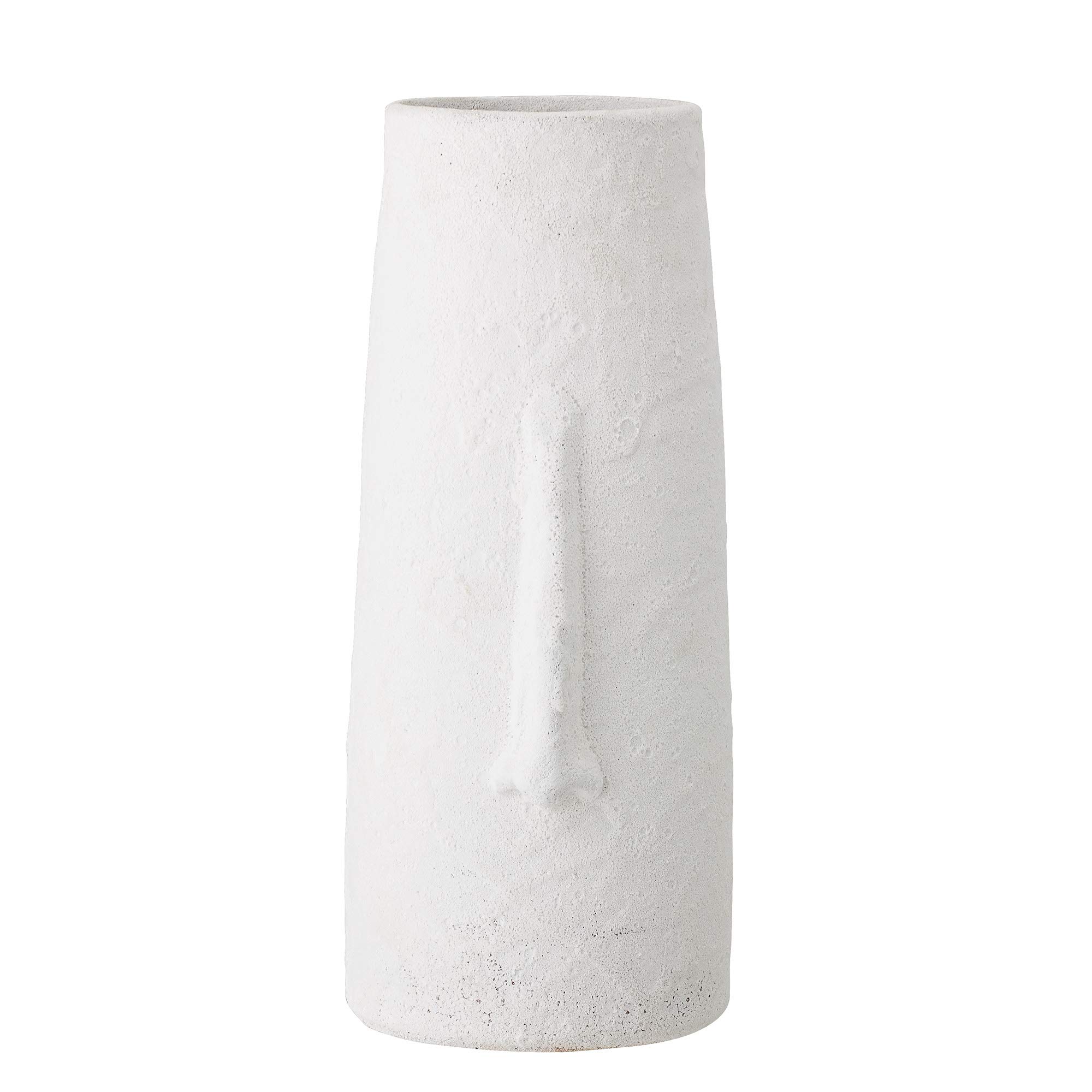 Bloomingville Berican Deko-Vase aus Terrakotta mit Einer Rauen weißen Glasur, Maße: 17,5 x 40 cm, 82047461