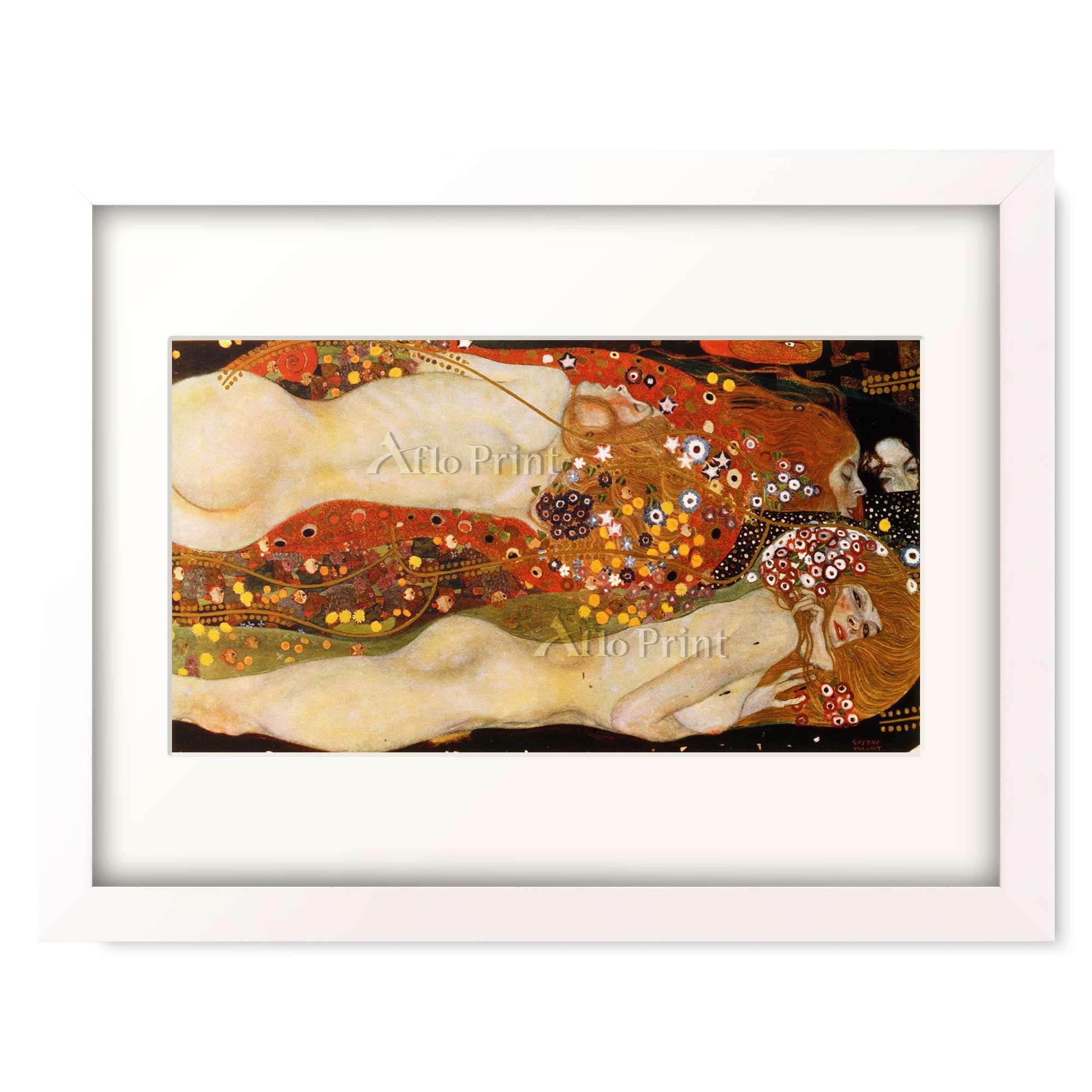 クリムト　絵画　額装　難あり　インテリア　グスタフ・クリムト 水蛇 Amazon.co.jp: グスタフ・クリムト Gustav Klimt 「水蛇 II」 額装