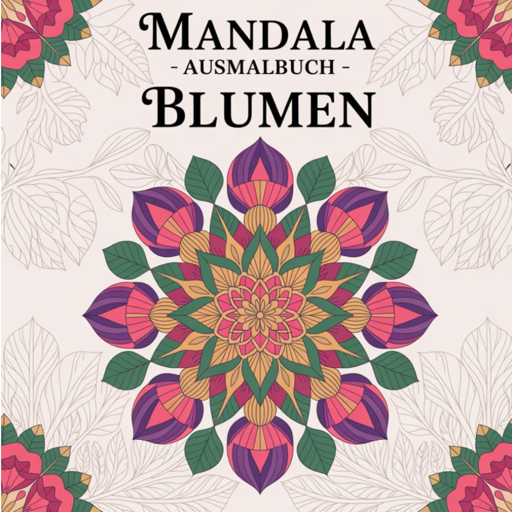 Mandala - Ausmalbuch - Blumen