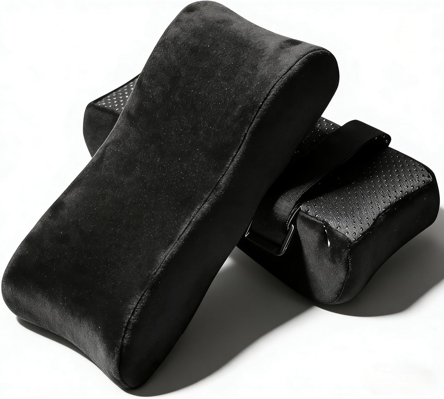 Ergonomic Memory Foam Chair Armrest Pads with Cooling Gel - Non-Slip Elbow Support Cushion for Office/Gaming/Desk Chairs, Washable Cover, Set of 2