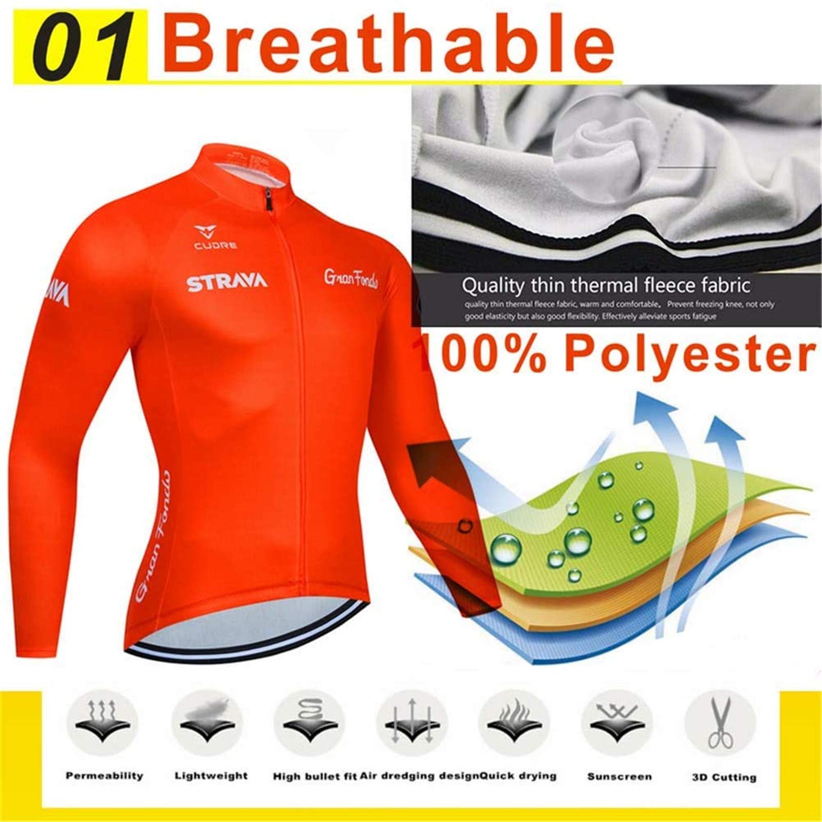 Męska koszulka kolarska, garnitur górskie górne części rowerowe szybkoschnące oddychająca koszulka rower górski MTB wyścigi rowerowe ubrania 5D żelowe wyściełane (pomarańczowy 1,3XL)