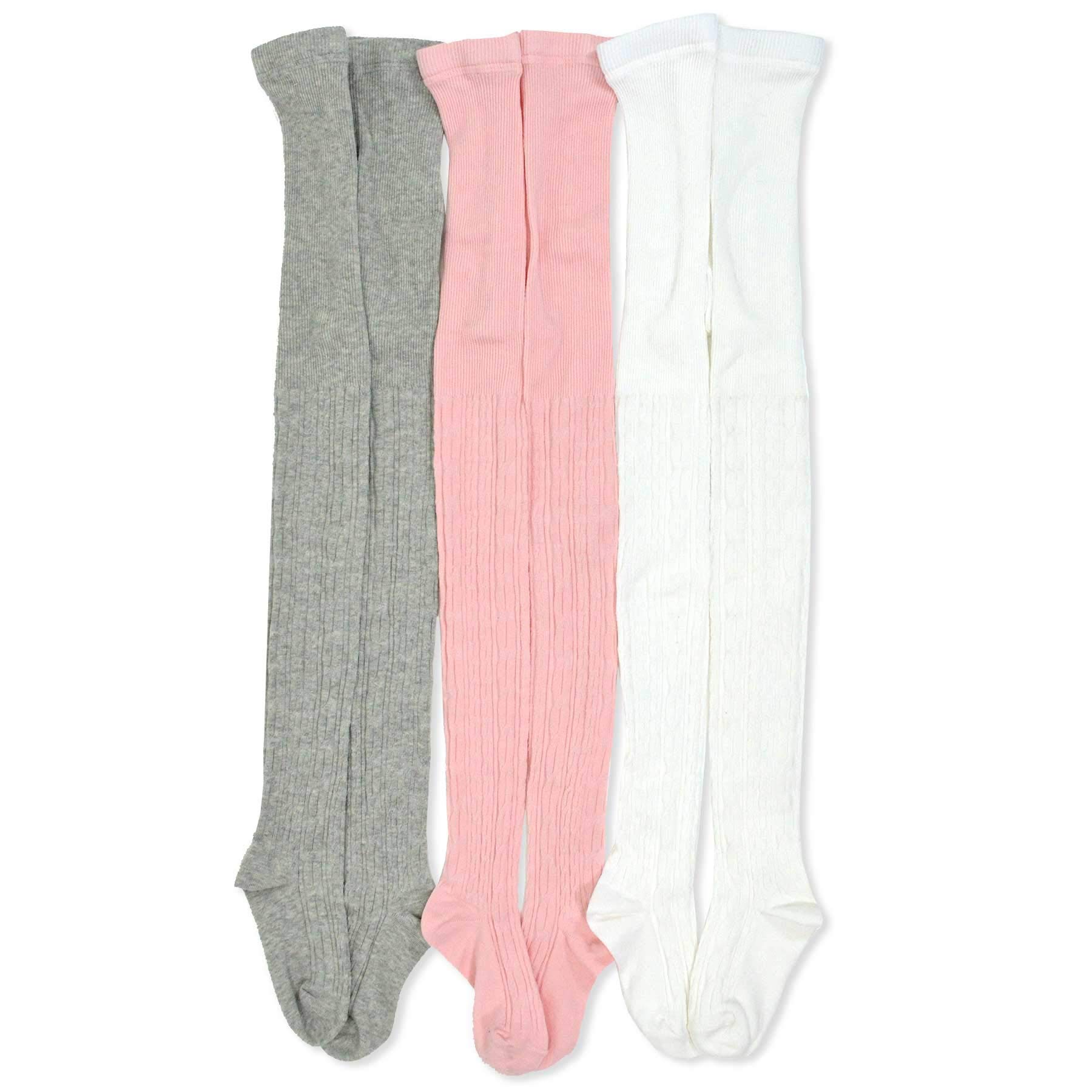 TeeHee - Medias de algodón para niñas (3 pares) - Multi color - 9-10 años