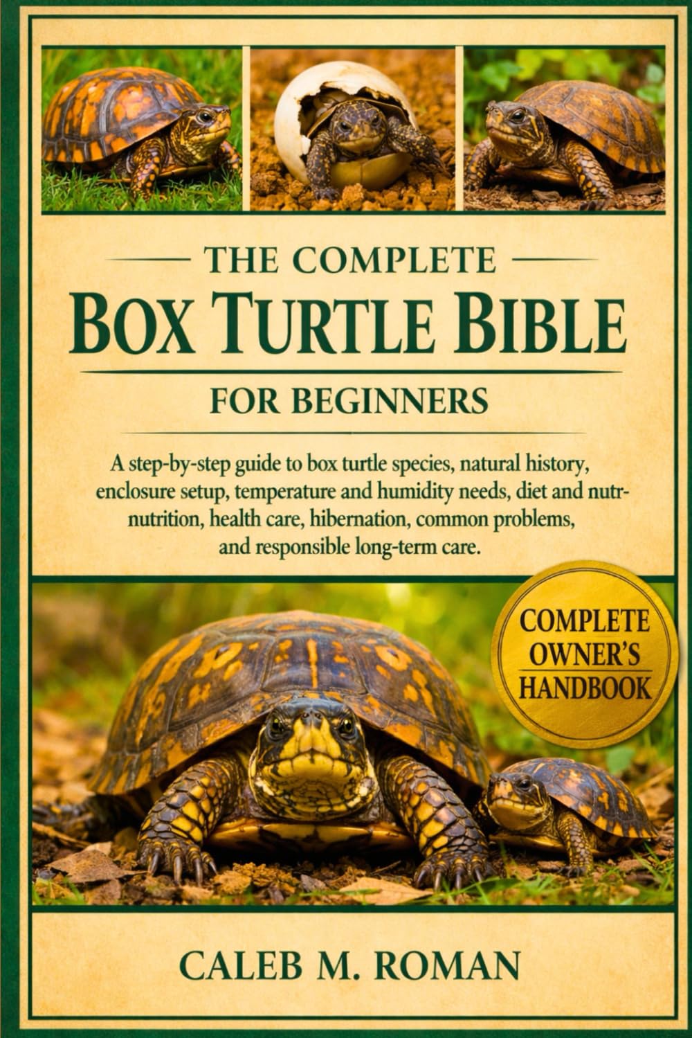 THE COMPLETE BOX TURTLE BIBLE FOR BEGINNERS: A Step-by-Step Guide to Box Turtle Species, Natural History, Enclosure Setup, Temperature....Nutrition, ... Problems, and Responsible Long-Term Care
