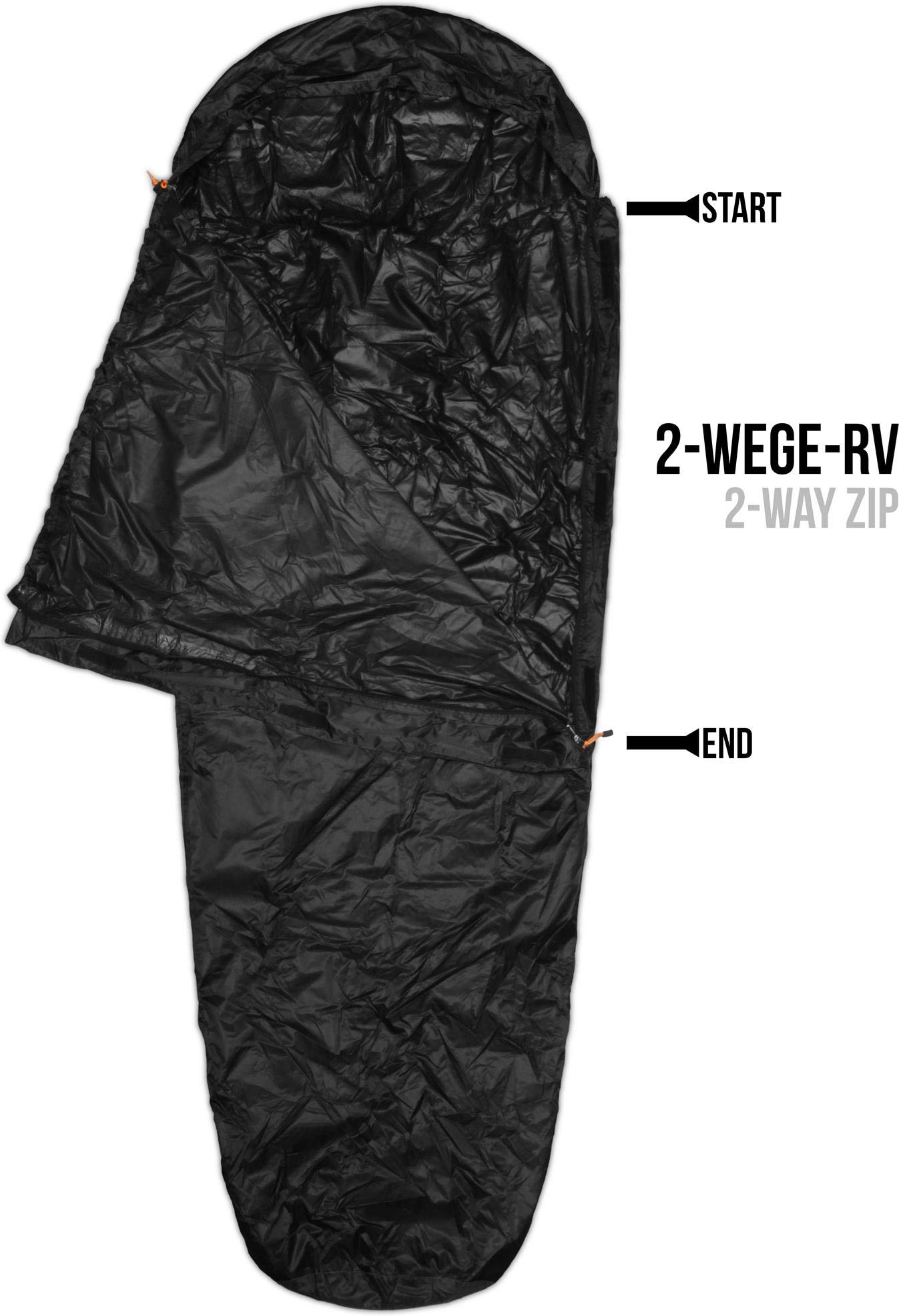Schlafsacküberzug Biwaksack - 100% Wind- und wasserdicht, Atmungsaktivität: 3000 MVP (230 cm x 90 cm)
