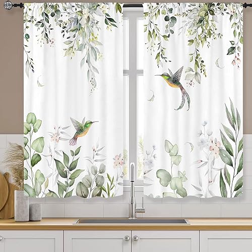 Miniatura 1 de Famiffty Cortinas abstractas de cocina negras y grises con bolsillo para barra, modernas, neutrales, en blanco y negro, contemporáneas, pequeñas,