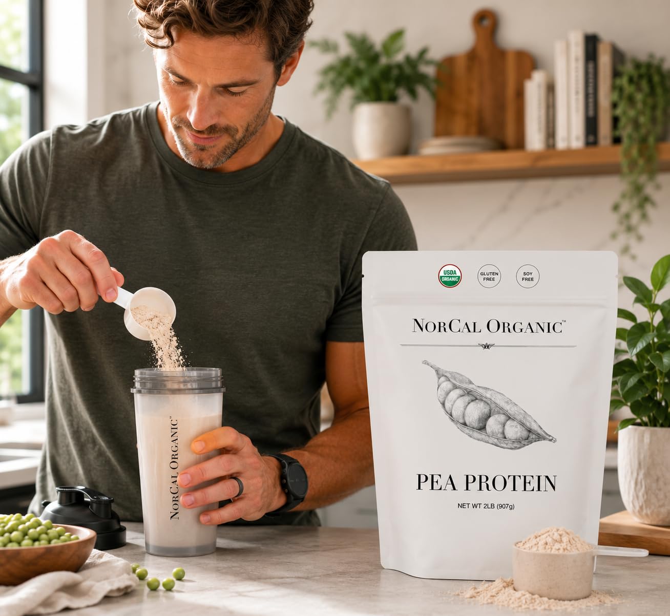 NorCal Organic Pea Protein Isolate, Unflavored, Vegan, 2 lb, 35 Servings — Amazon image 5