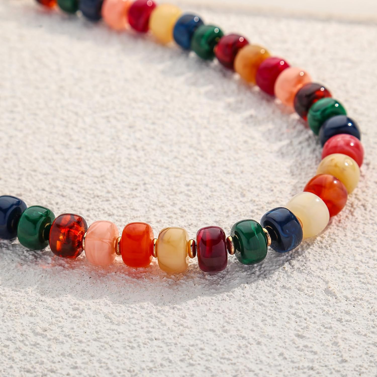 Beaded Necklace for Women Trendy Multicolor Statement Necklace