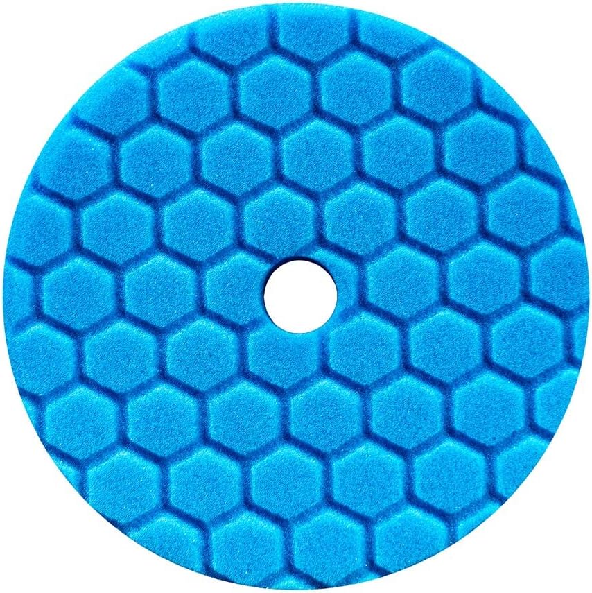 Chemical Guys hexagonal Logic anti holográfica Quantum – Almohadilla para pulido 6 Inch, Color Azul – Almohadilla para pulido