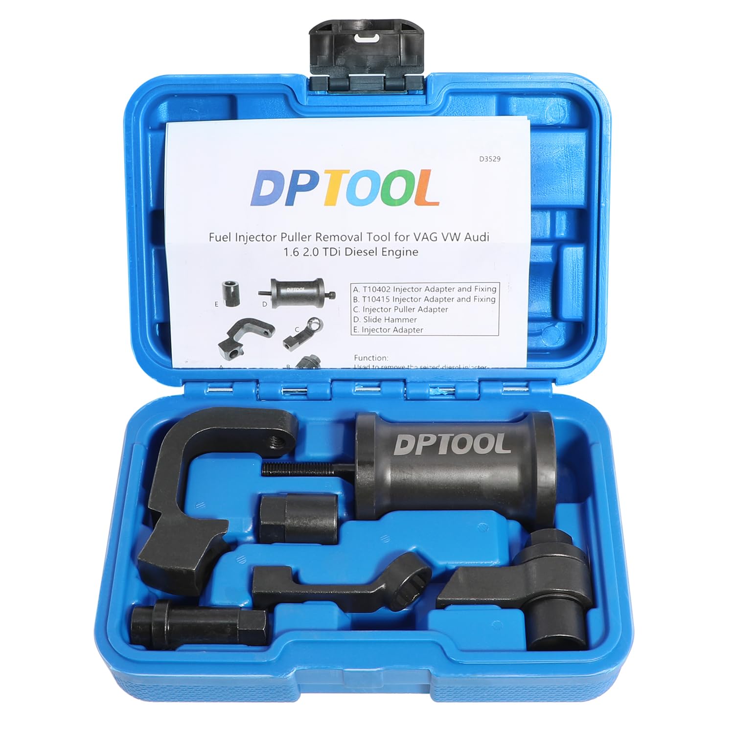 DPTOOL Einspritzdüsen Auszieher Abzieher Kompatibel mit VW Diesel für VAG 1.6 2.0 TDi Motor Ersatz Injektoren-Demontage für T10402 T10415