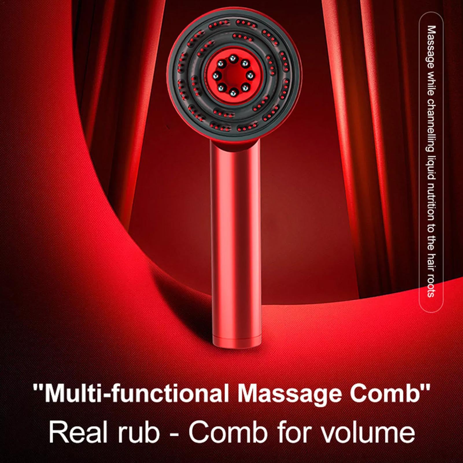 Electric Scalp Massager, Scalp Massager Brush Oil Applicator, Blue Red Light, Scalp Massager Tool, 3 Modes Blue Red Light Features, Easy To Use, Portable for Healthy Strong Hair