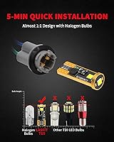 Vista 21 de LASFIT 194 LED Bulb 6000K White, T10 168 2825 W5W LED Replacement Light Bulbs, For Dome Map Light, Door Light, Courtesy Light, License Plate Light