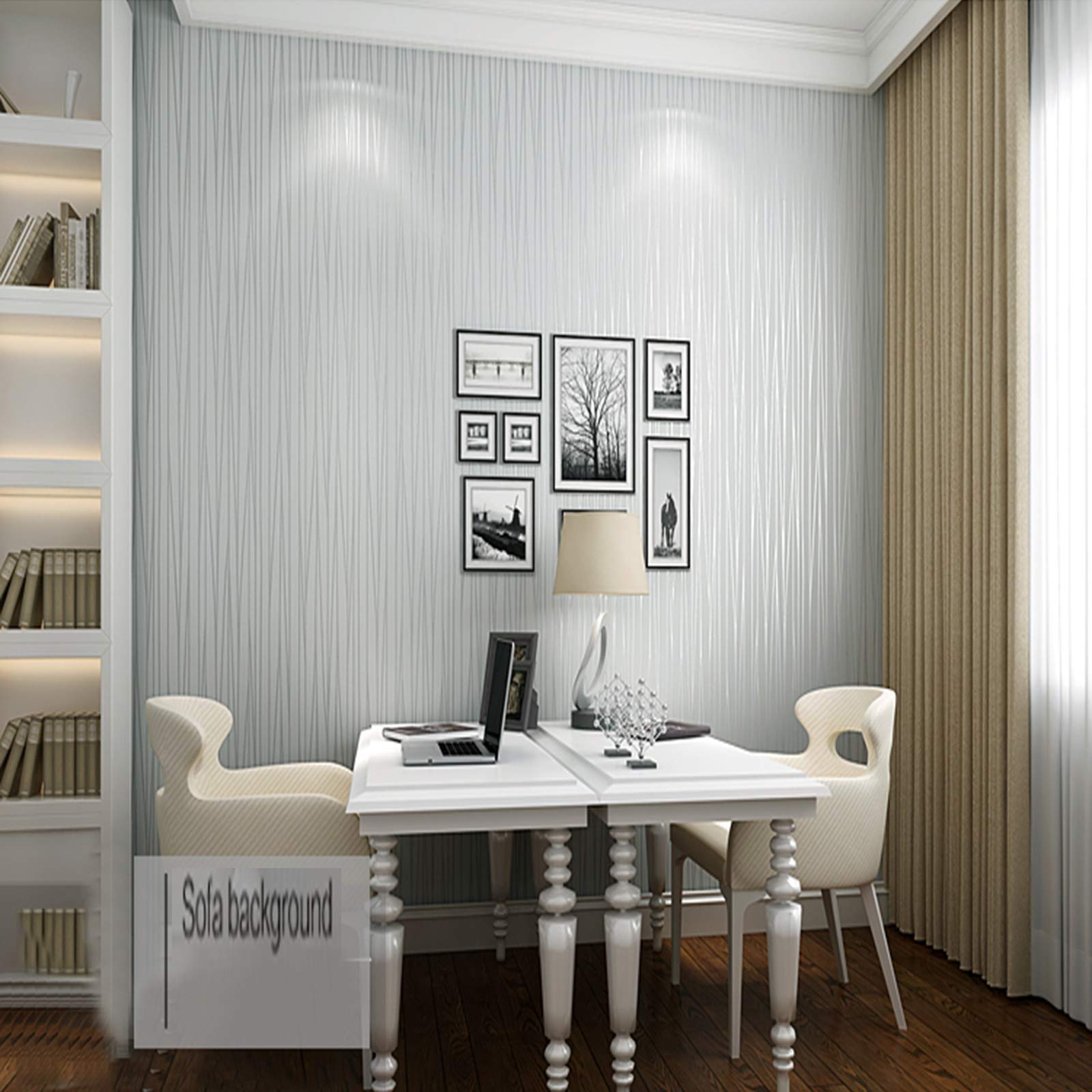 Carta da parati Carta Da Parati Autoadesiva Non Tessuta, Carta Da Parati Decorativa A Strisce 3D Per Sfondo Tv Sfondo In Soggiorno E Camera Da Letto, 53x300cm / 53x600cm / 53x600cm