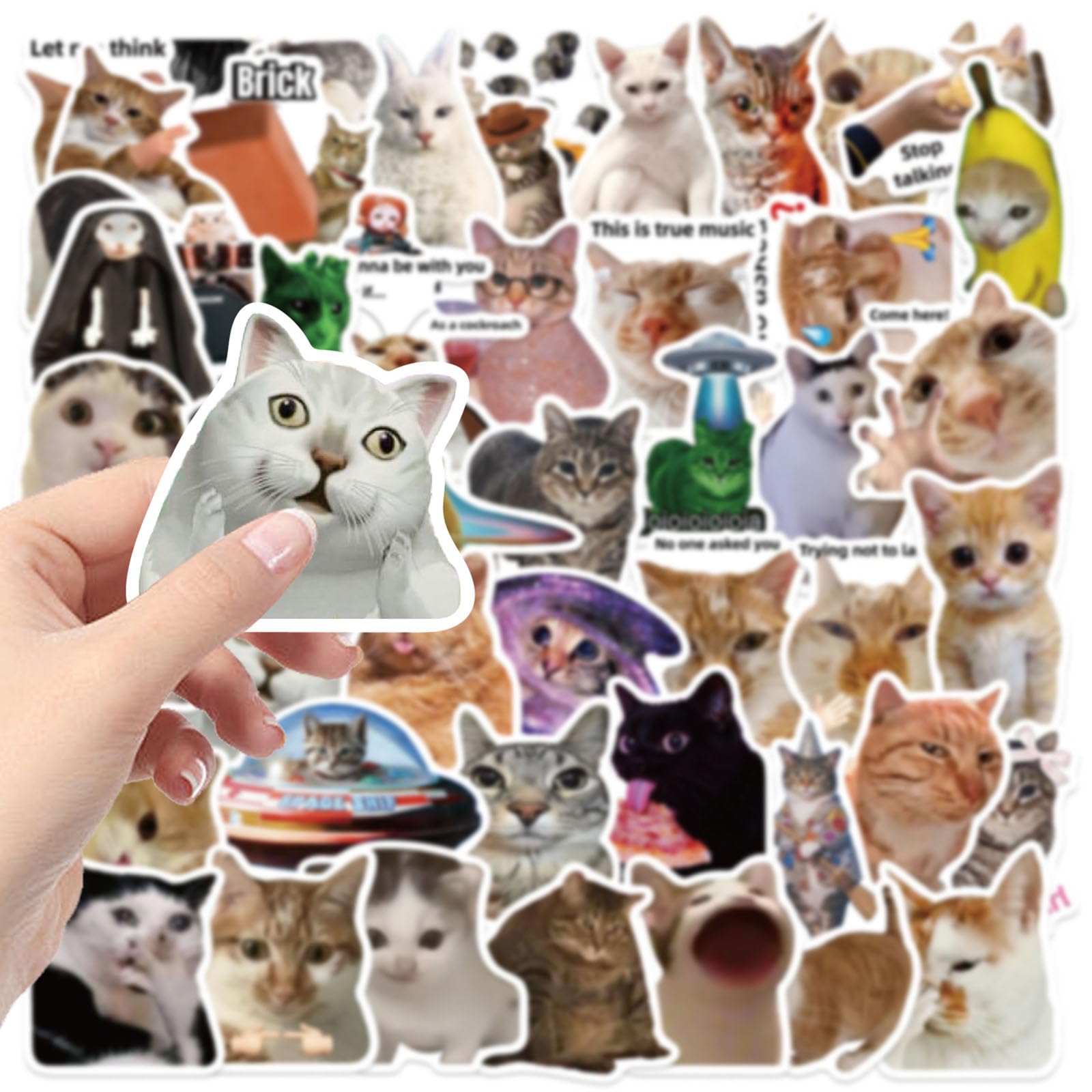 Waterproof Vinyl Decals For Laptop Cute Stickers 200 PCS Cat Stickers ...