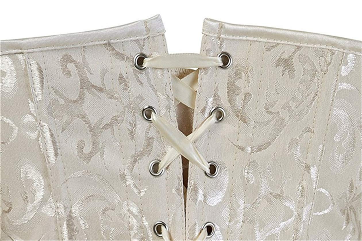 Corsetto Donna Burlesque Underbust Corsetti Bustino per Halloween,Carnevale,Cosplay