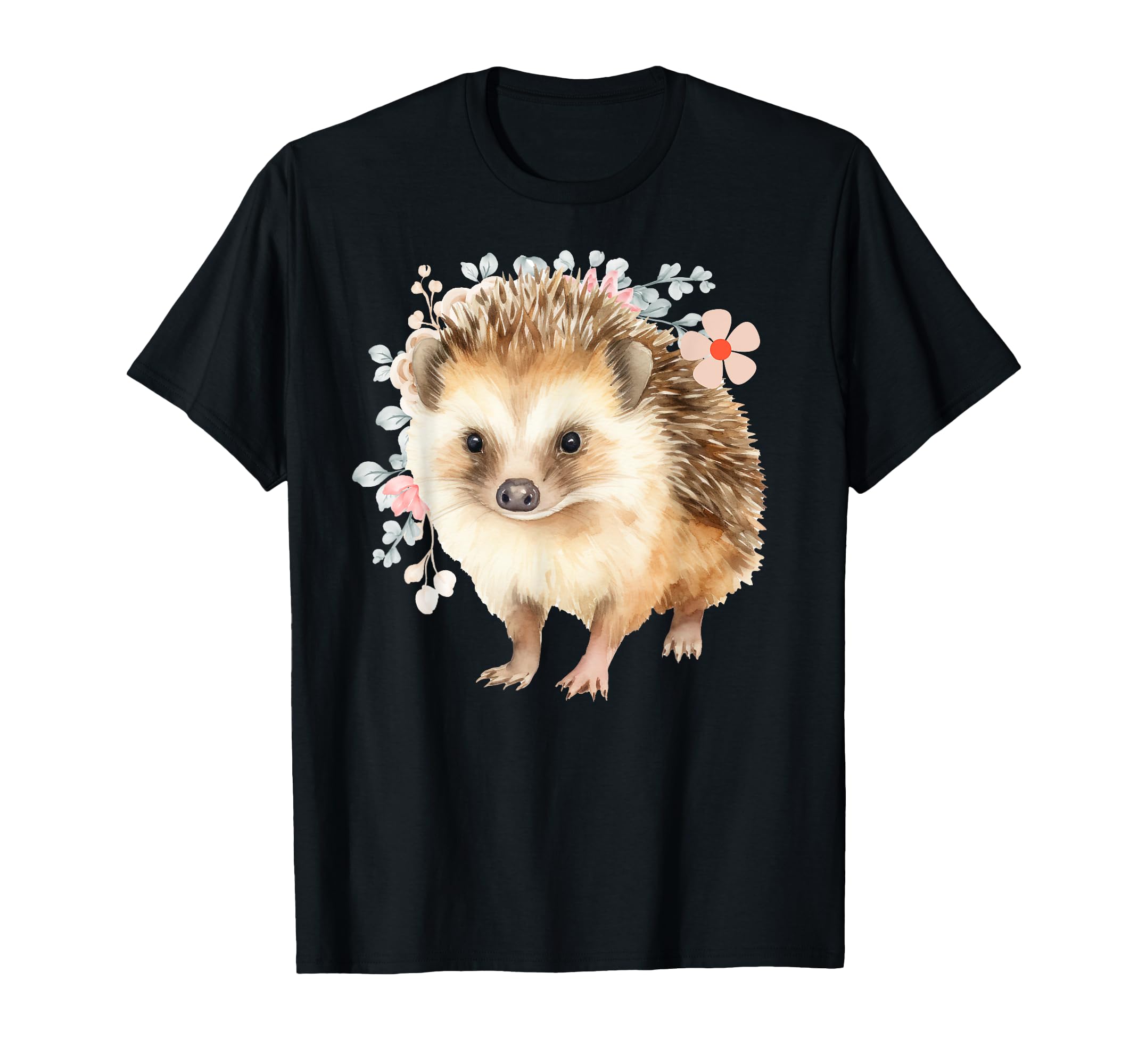 Amazon | ハリネズミレトロアートTシャツ かわいいハリネズミ キッズ 