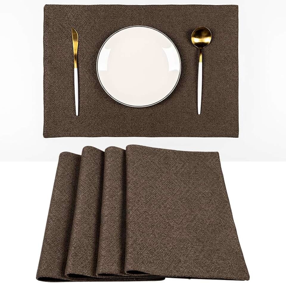 dark brown placemats
