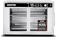 Vista 12 de Gourmia Freidora de aire para puerta francesa, horno tostador de convección de gran capacidad de 37 cuartos de galón, FryForce de 360°, pantalla