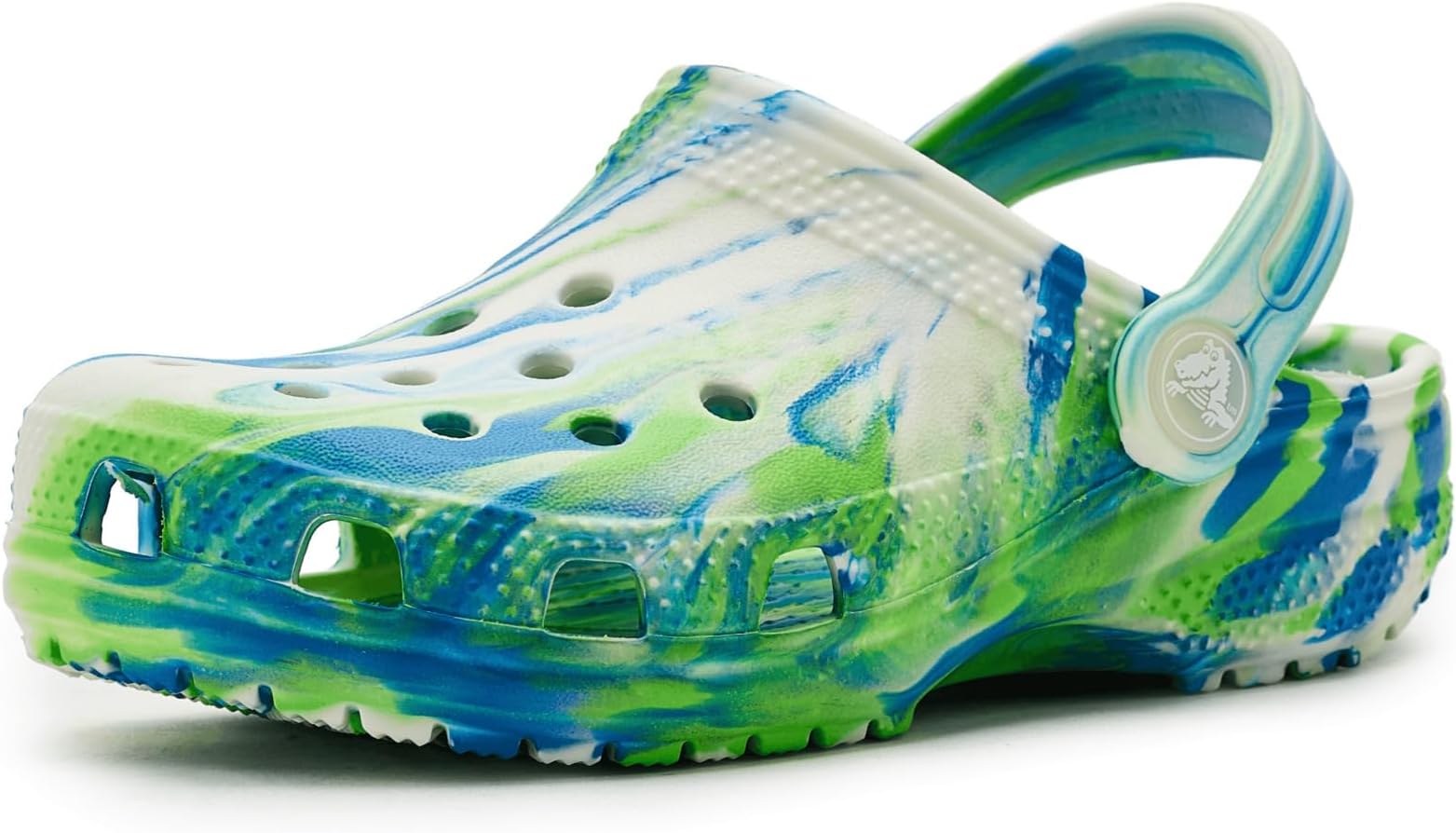 Unisex-Child Classic Watercolor Marbled Clog