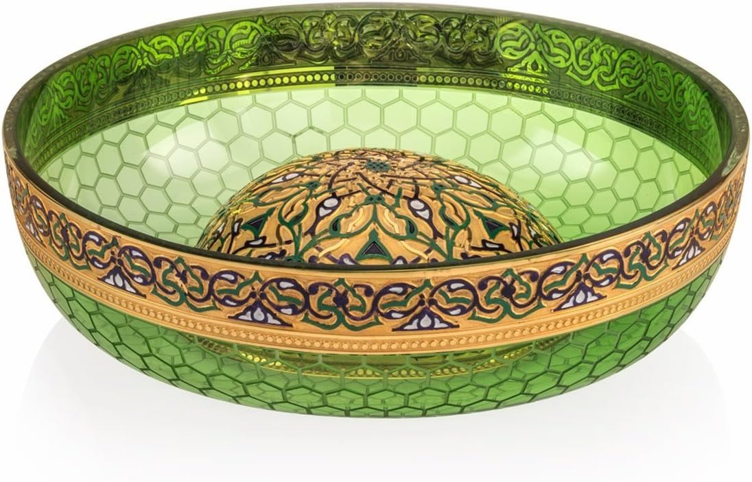 The Tasavvur Decorative Bowls Handmade Glass Relief Designs Gilt Using Glass Paint for Home Decor centerpieces Accents Interior Desing Ideas Islamic Arts Figurines Motifs Luxury Gifts Limited Edition