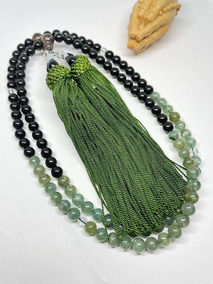 全宗派共通✳︎本式108珠念珠✳︎グリーンカイヤナイト✳︎数珠 全宗派共通✳︎本式108珠念珠✳︎グリーンカイヤナイト✳︎数珠