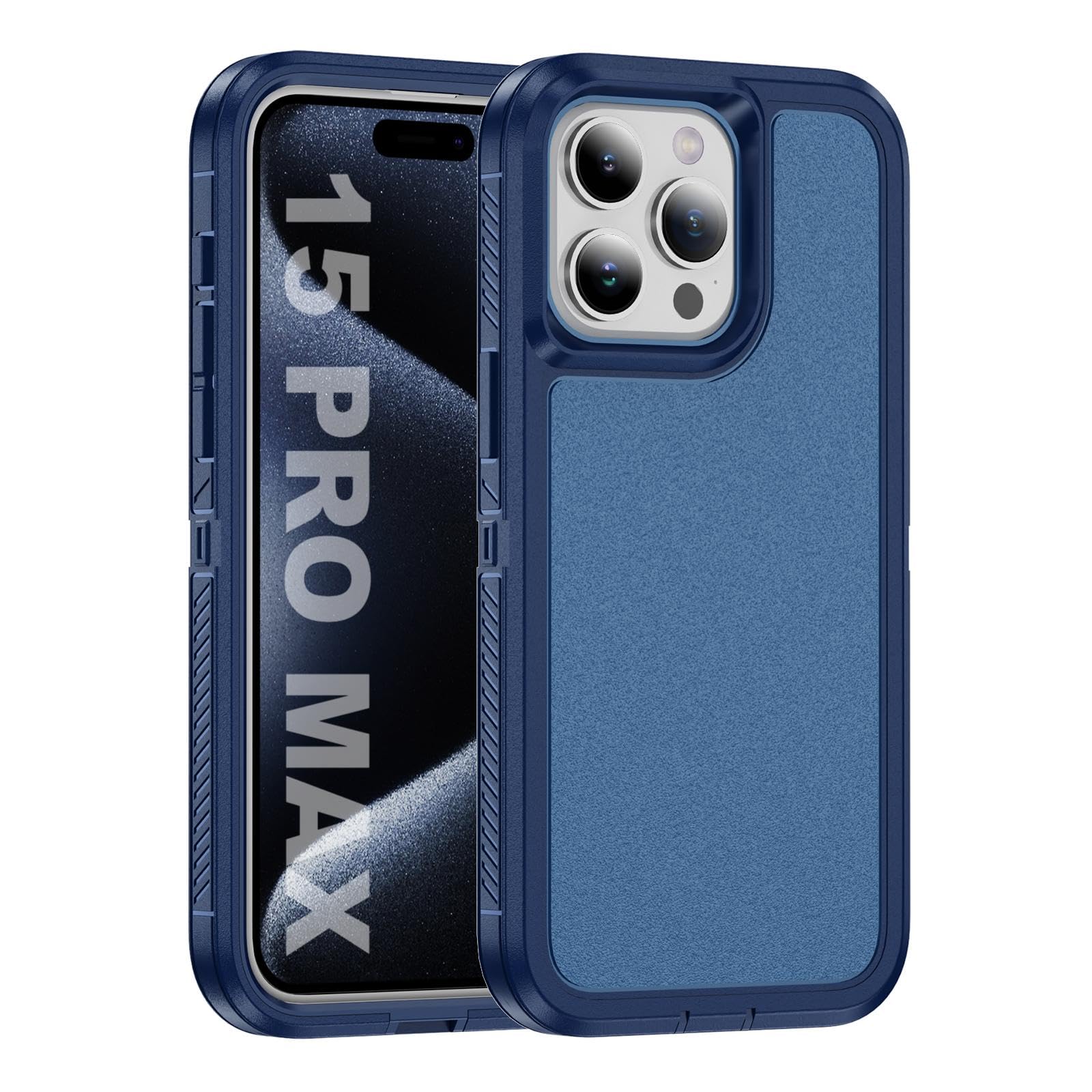 Tuvror for iPhone 15 Pro Max Case, Shockproof Dustproof Drop Proof, Military-Grade Protection, Dual Guard Case for iPhone 15 Pro Max (6.9 inch), Blue