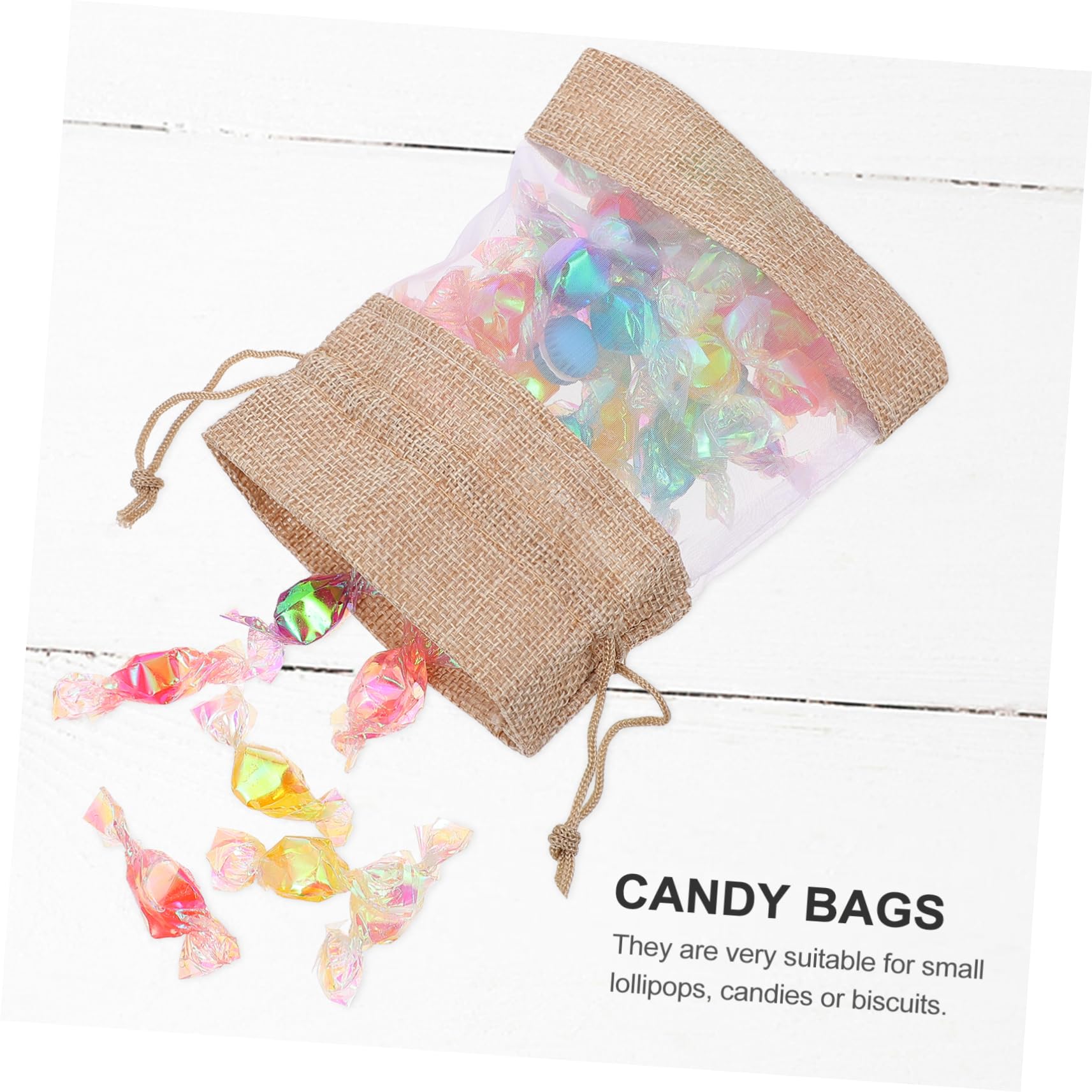 VALICLUD 3 ensembles Pochettes Moyennes En Toile De Jute Avec Cordon De Serrage Sachets En Toile De Jute De Fête De Noël Pour Les À Bonbons 10 pièces * 3