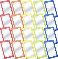 Vista 20 de Dandat 10 piezas de espejos pequeños para niños, seguros, a prueba de roturas, 15 x 10 cm, espejos indestructibles para aulas, ideales