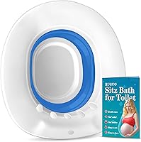 Vista 11 de RUGUO Bañera de asiento para inodoro Yoni Steam Seat - Baño sentado para hemorroides y cuidado posparto - Bidé portátil sin BPA - Lavabo plegable