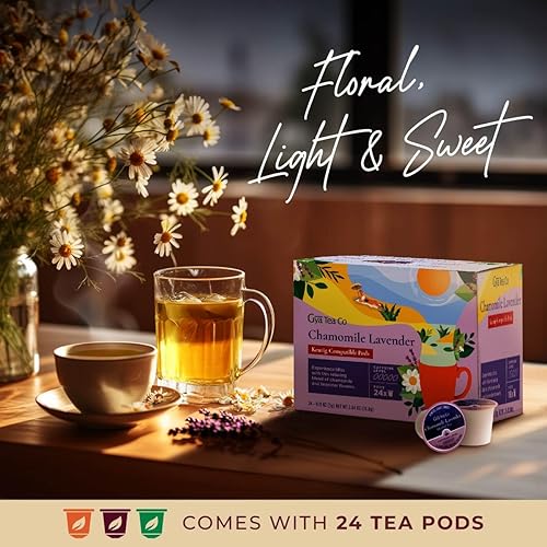 Miniatura 8 de Gya Tea Co Tazas K de té de hierbas de canela y manzana para Keurig, té sin cafeína, tazas K para Keurig, comienza el día con cápsulas de té para