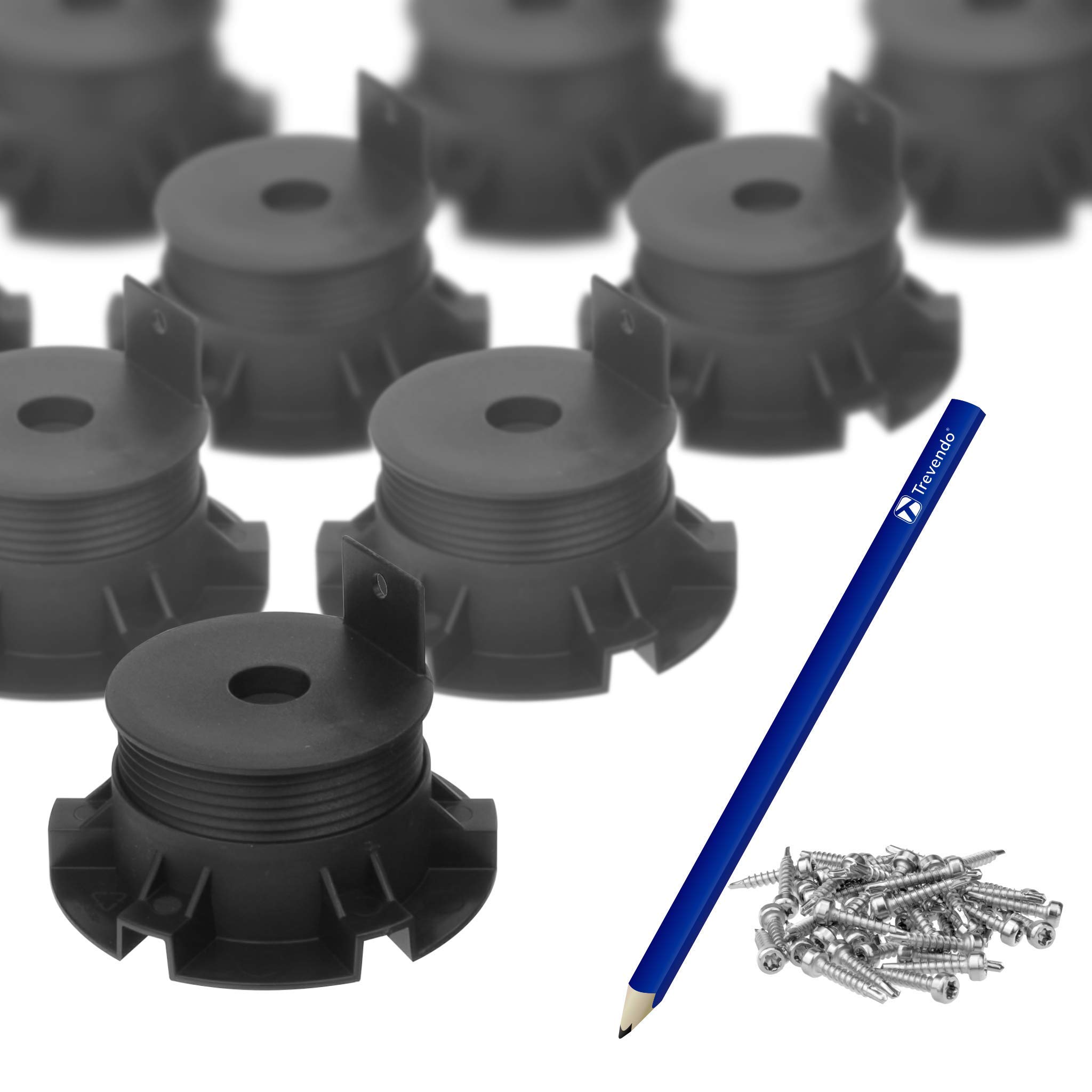 Trevendo® 25 Stück Stelzlager Eco S 2,5-4 cm inkl. Zubehör