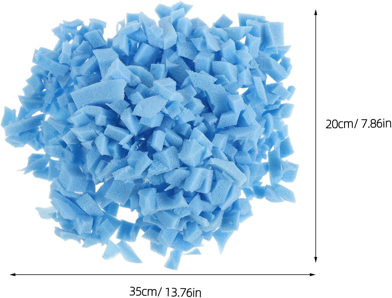 Shredded Memory Foam 2.2lbs/1kg Bean Bag Refill, Blue Foam Filling Material, Comfortable Beanbag Cushion Filler for Relaxation Or Extra Seating