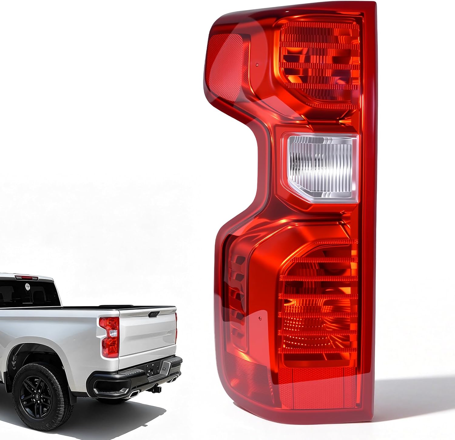 LED Tail Lights Compatible with 2019 2020 2021 2022 2023 Chevy Silverado 1500 2500 3500 HD Left Driver Side Rear Light Tail Lamps Assembly,Waterproof Replacement GM2800311 84678149