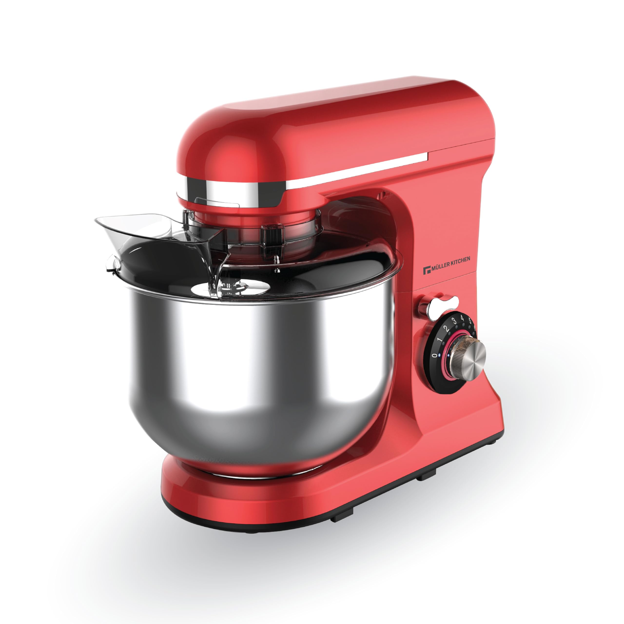 Müller Kitchen MK-6039 Robot de cocina 7L (incluye batidor, gancho para amasar y gancho para agitar, cubierta para el polvo)