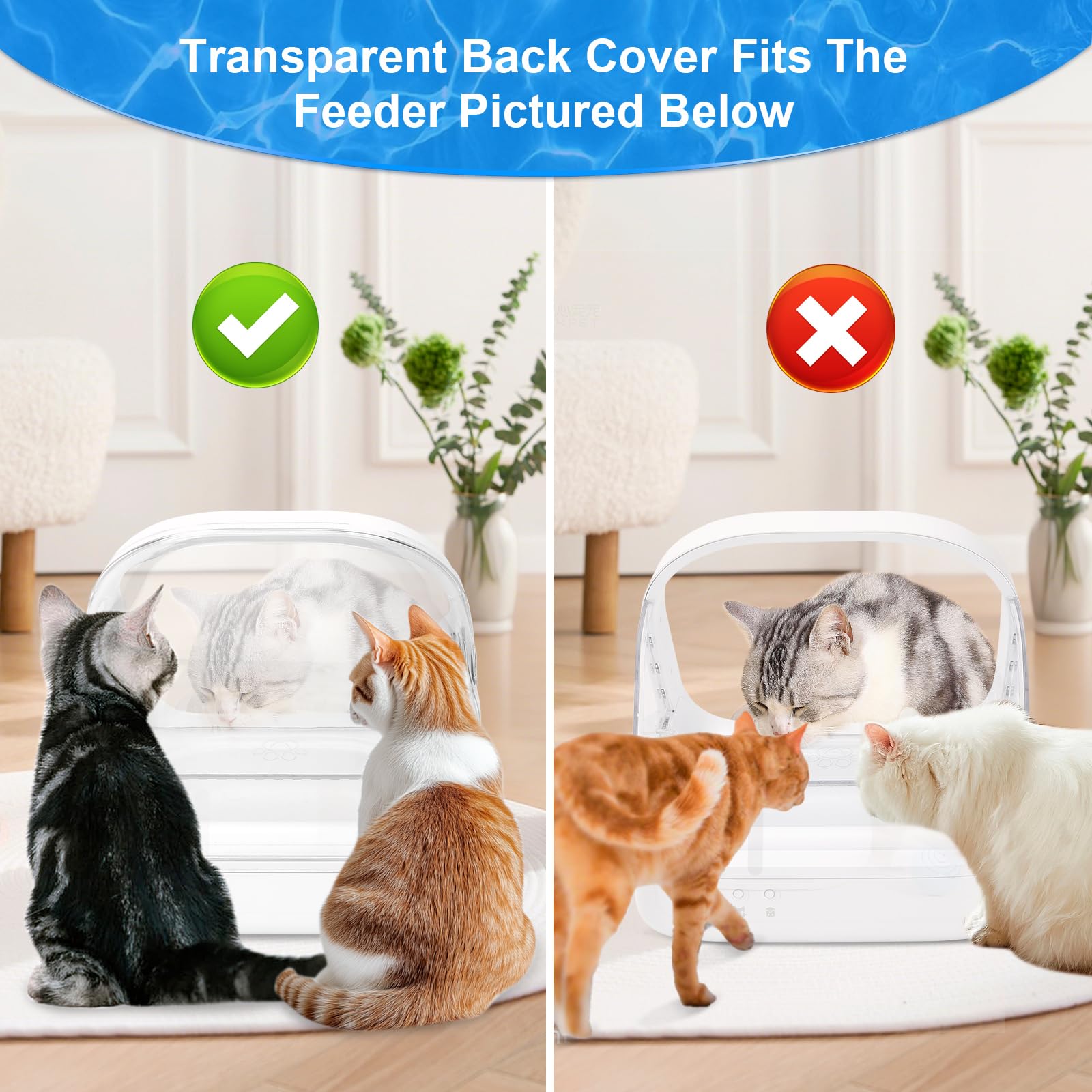 Tapa Trasera para Mascotas SureFeed Sure Petcare con Lector de Microchip y Tapa sellada Prevención de alimentación Mixta y Entrada de Insectos, Compatible con Colgante RFID
