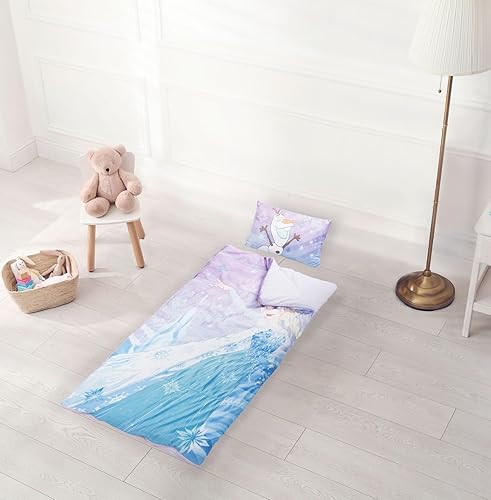 Miniatura 6 de Jay Franco Disney Frozen Let It Go - Juego de pijamas de 3 piezas, acogedor y cálido saco de dormir con almohada y máscara para los ojos