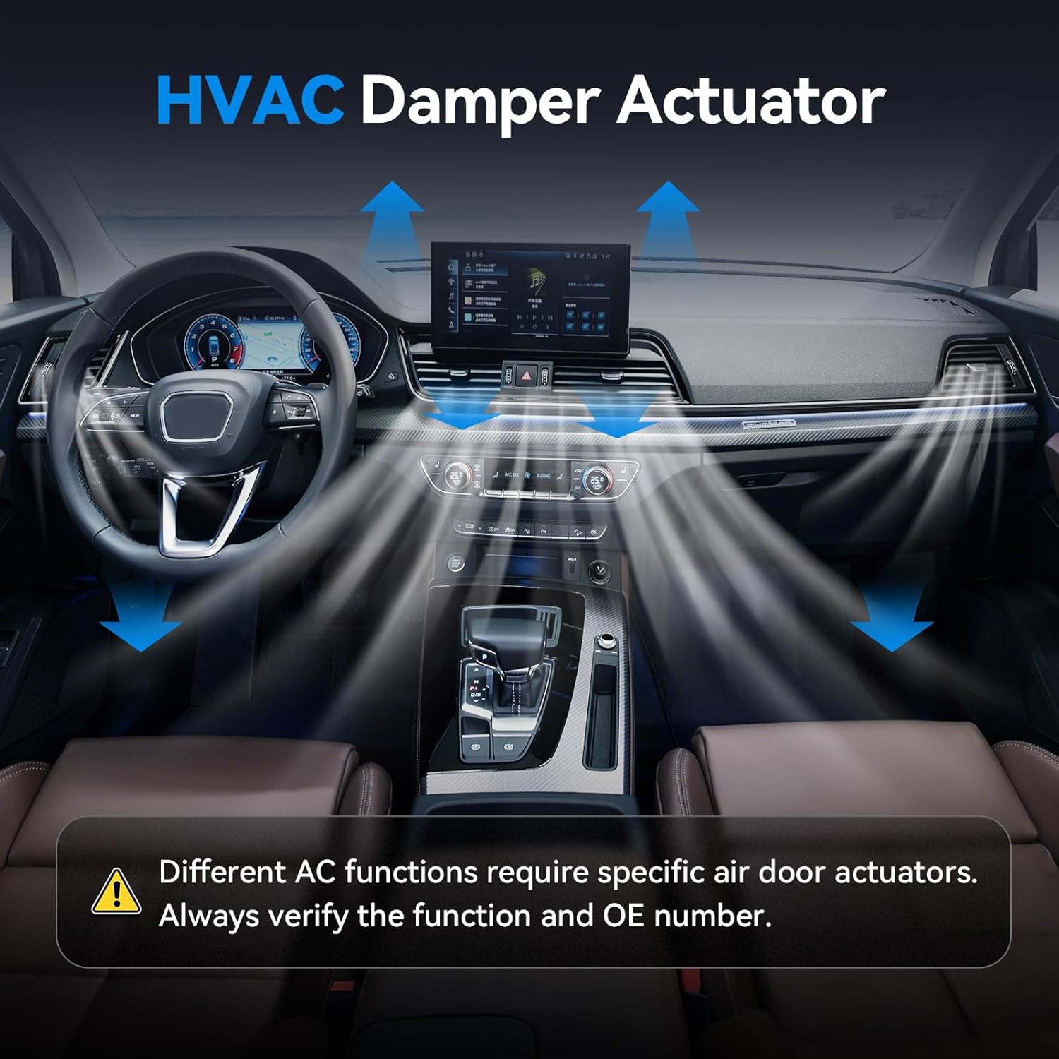 AITKEN HVAC Heater Damper Servo Sub-Assembly Blend Door Actuator Compatible with Toyota Tundra 2007-2021 P/N 87106-0C070.