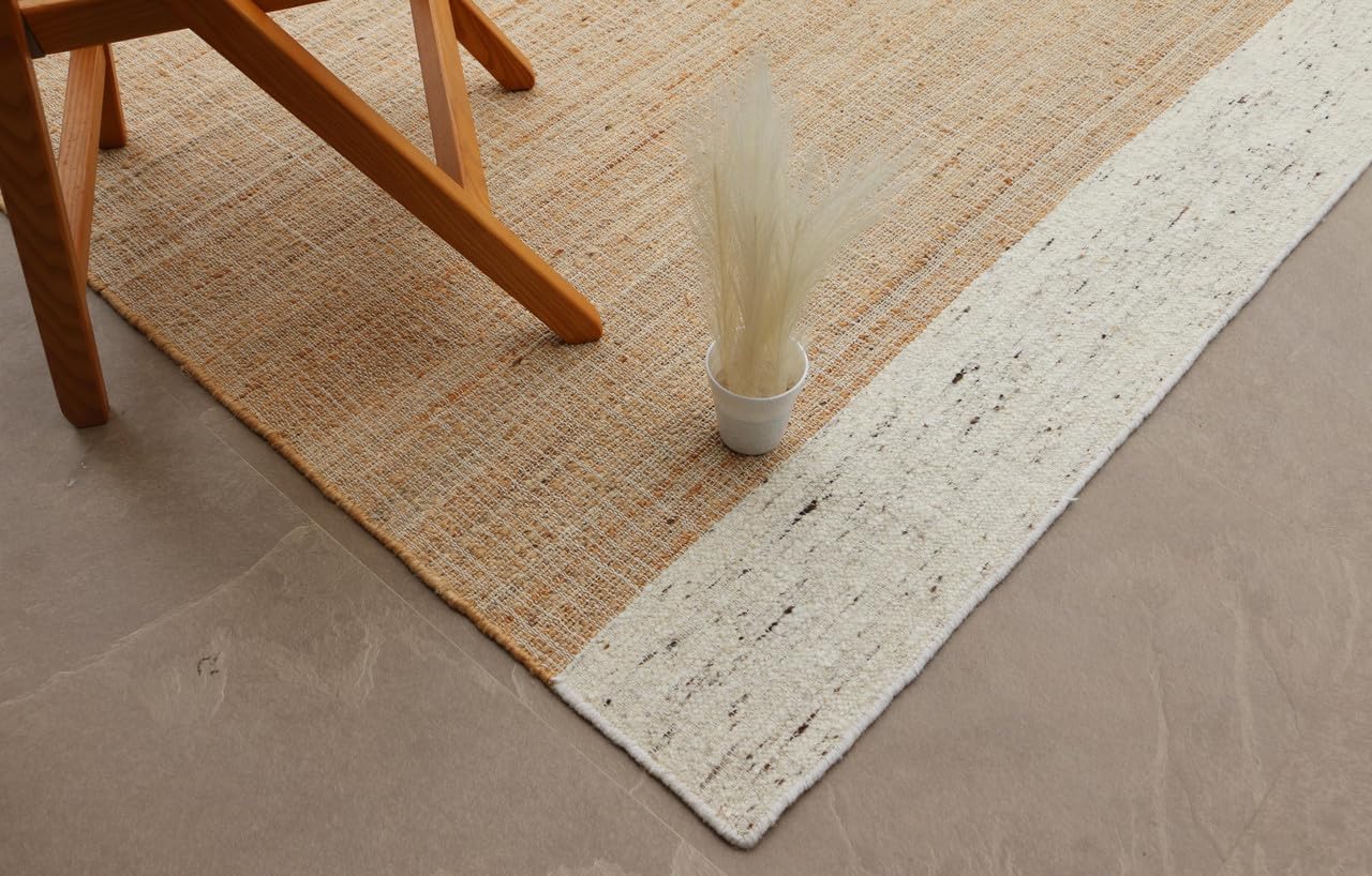 Banbury Handmade Natural Fiber Traditional Area Rug – Soft Texture, Durable Weave, Decorative Rug for Living Room & Bedroom