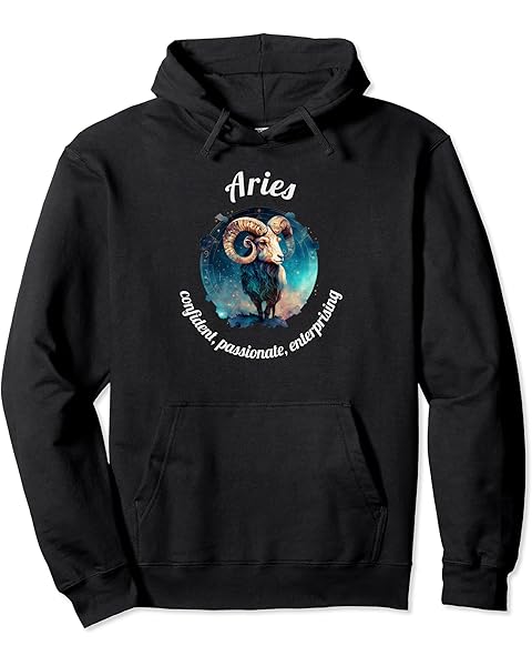 Aries Zodiac Sign Astronomy Pullover Hoodie