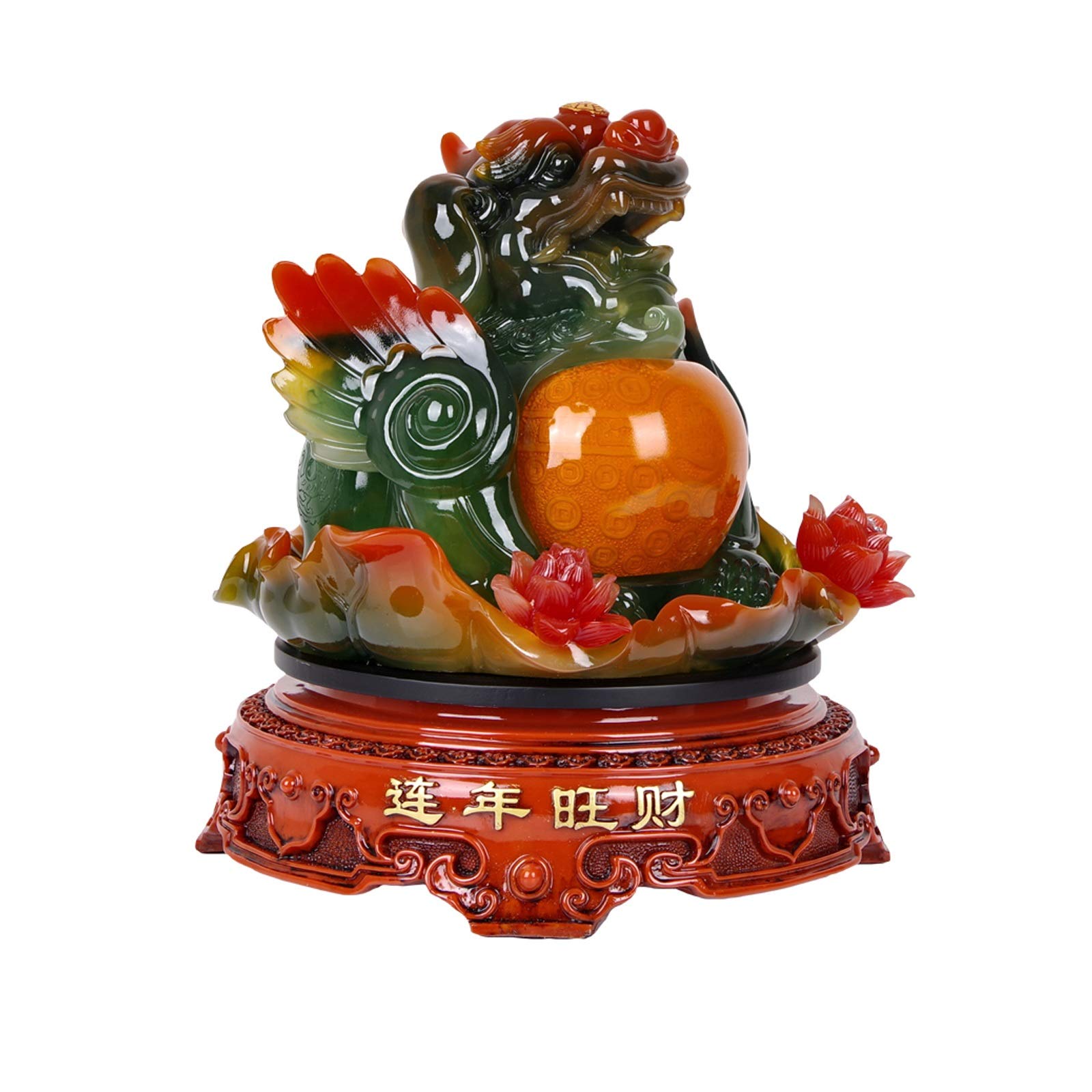 Holder Desktop Offic Decor Retro Style Rotatable Lucky P Ornaments to Ward off Evil Spirits and Feng Shui P Ornaments Living Room Office Desktop Decorations Opening Gifts Bookshelf Desktop Decor