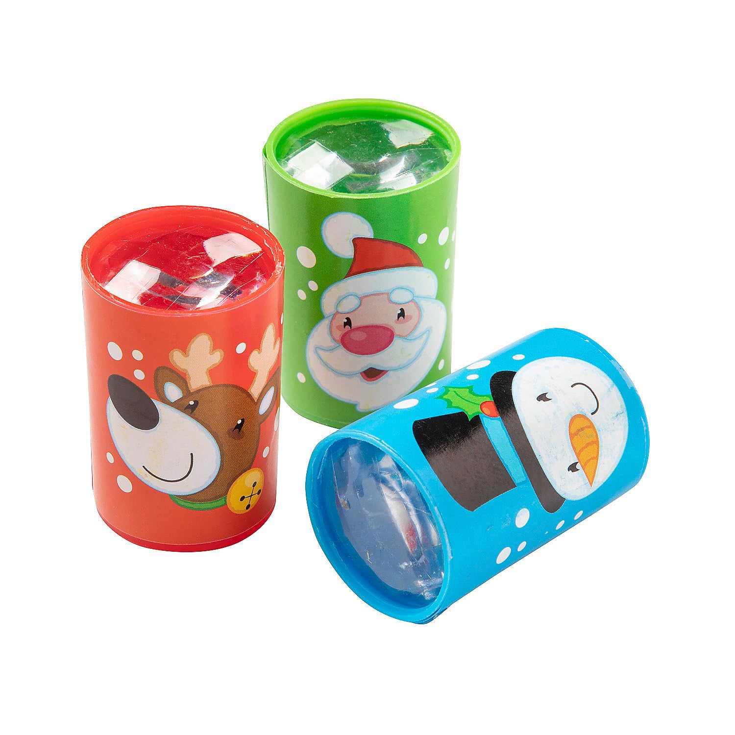 Fun Express - Mini Holly Jolly Prisms for Christmas - Toys - Value Toys - Kaleidoscopes & Prisms - Christmas - 48 Pieces