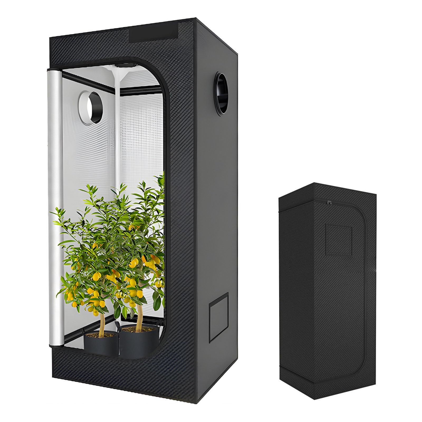 Tente de culture d'intérieur avec éclairage à spectre complet, design imperméable, base amovible, structure robuste pour la culture des plantes